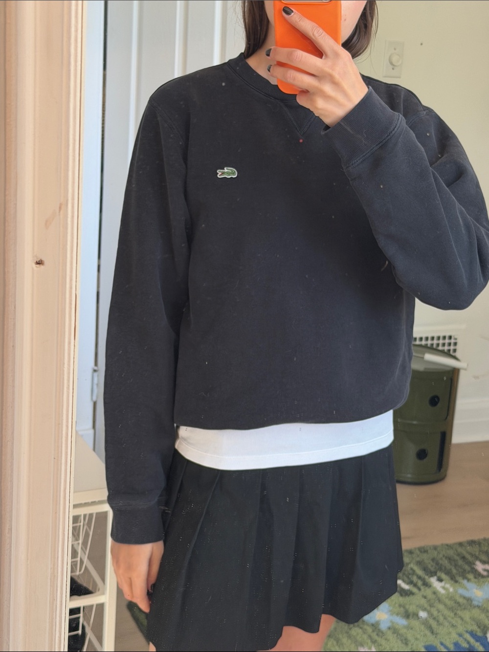 Lacoste Black Crewneck Sweatshirt